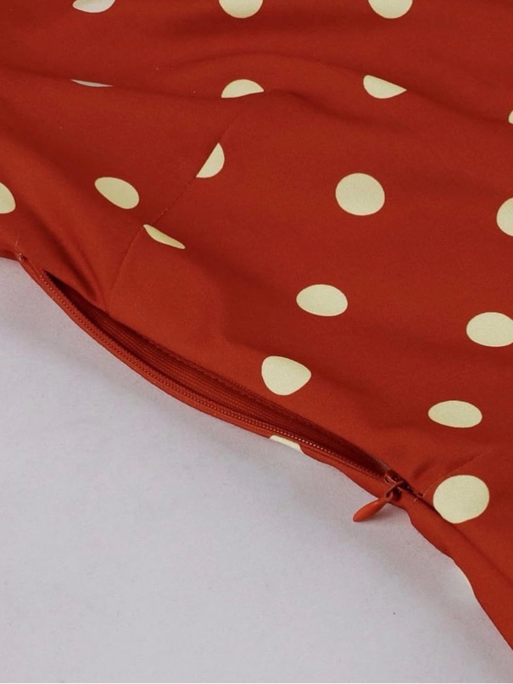 Wellwits Vintage 50s Lapel Collar Polka Dot Dresswith Headband Belt NWT Medium - Picture 9 of 13